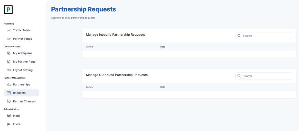 Manage partner requests